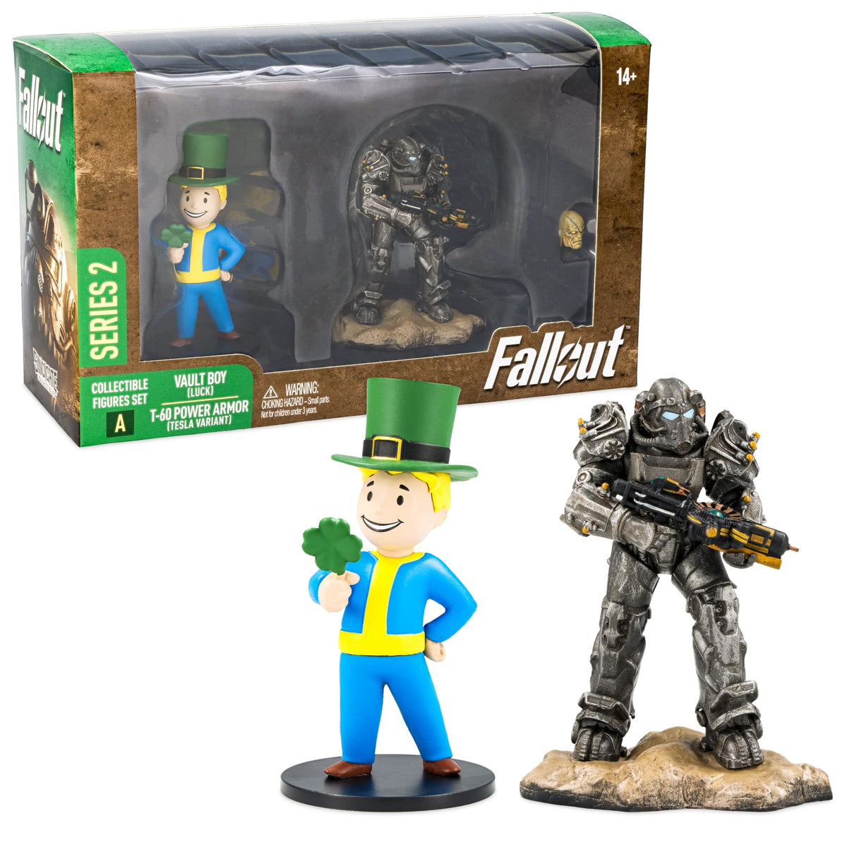 Fallout Series 2 Vault Boy Luck and T-60 Mini Figure Set (Build-A-Figure Super Mutant)