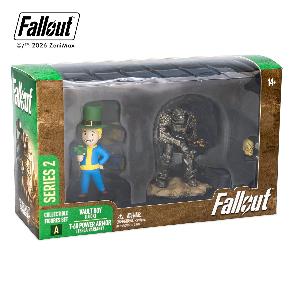 Fallout Series 2 Vault Boy Luck and T-60 Mini Figure Set (Build-A-Figure Super Mutant)