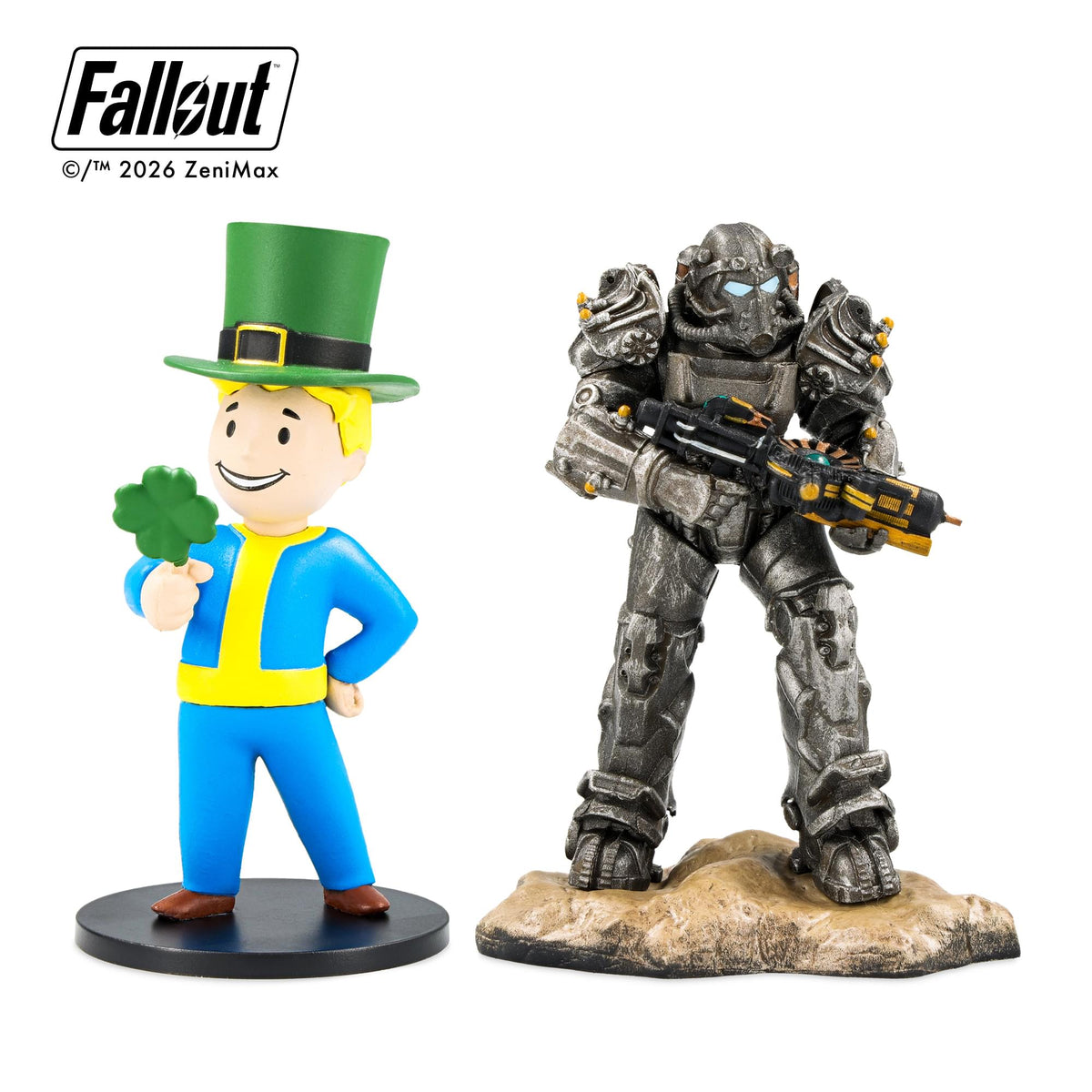 Fallout Series 2 Vault Boy Luck and T-60 Mini Figure Set (Build-A-Figure Super Mutant)