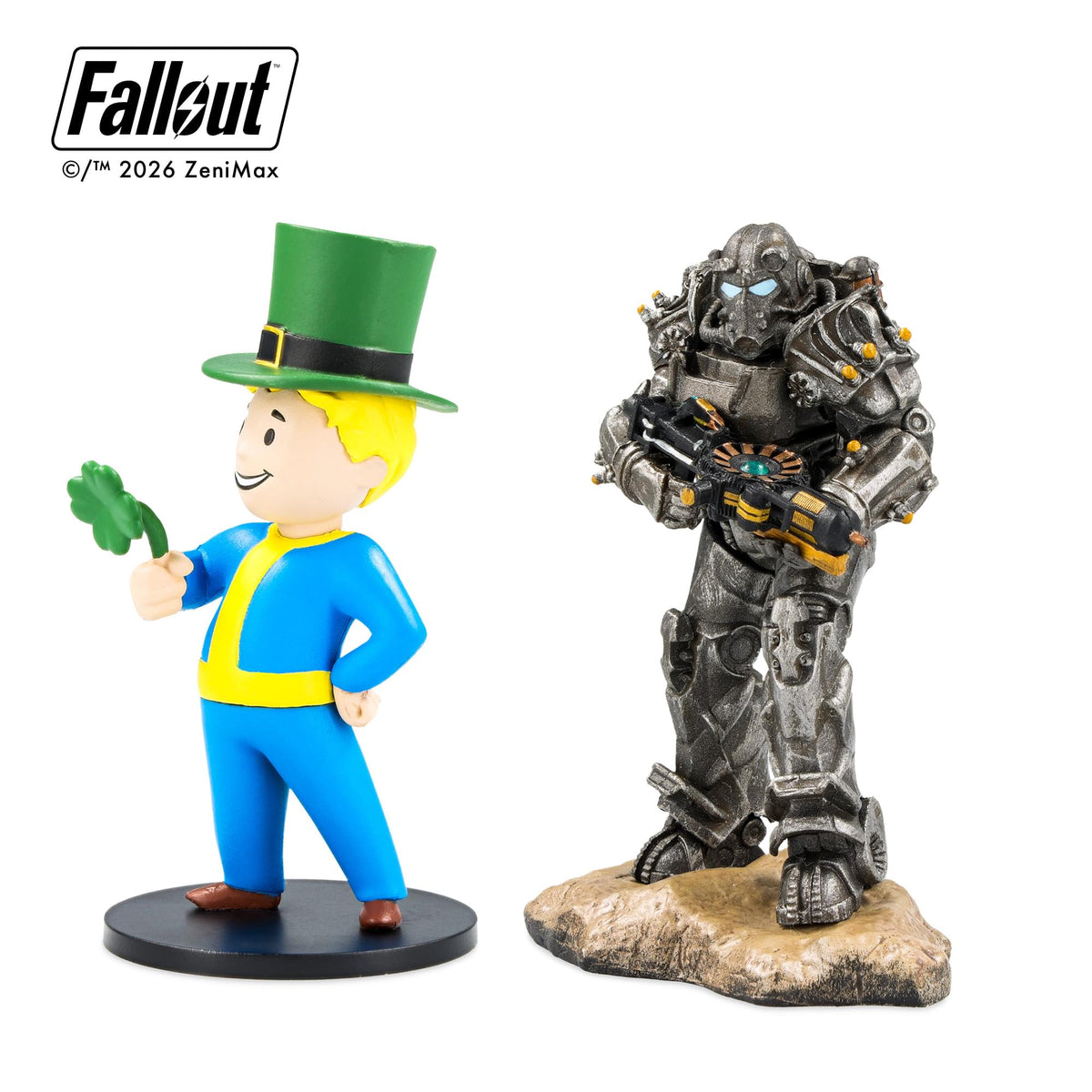 Fallout Series 2 Vault Boy Luck and T-60 Mini Figure Set (Build-A-Figure Super Mutant)