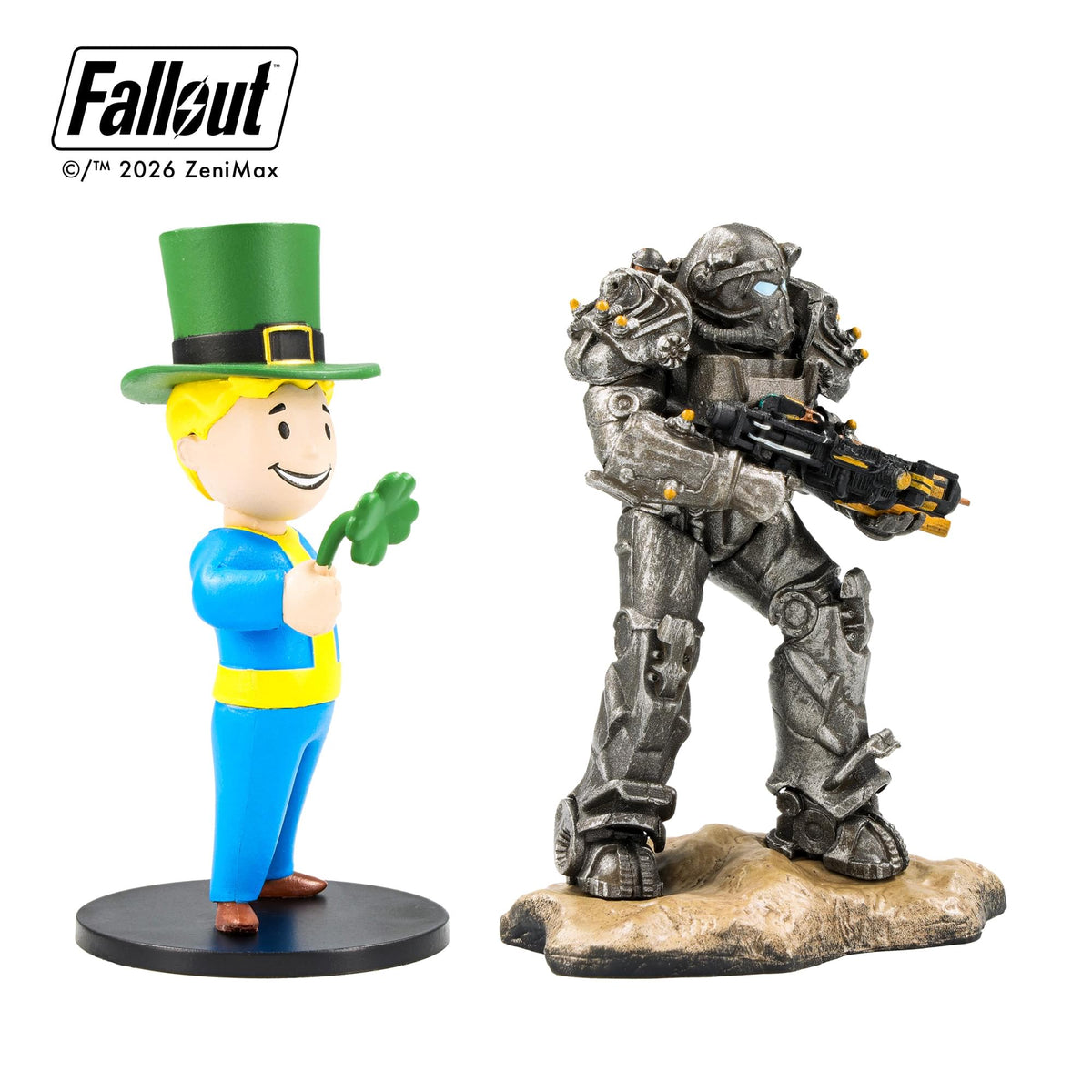 Fallout Series 2 Vault Boy Luck and T-60 Mini Figure Set (Build-A-Figure Super Mutant)