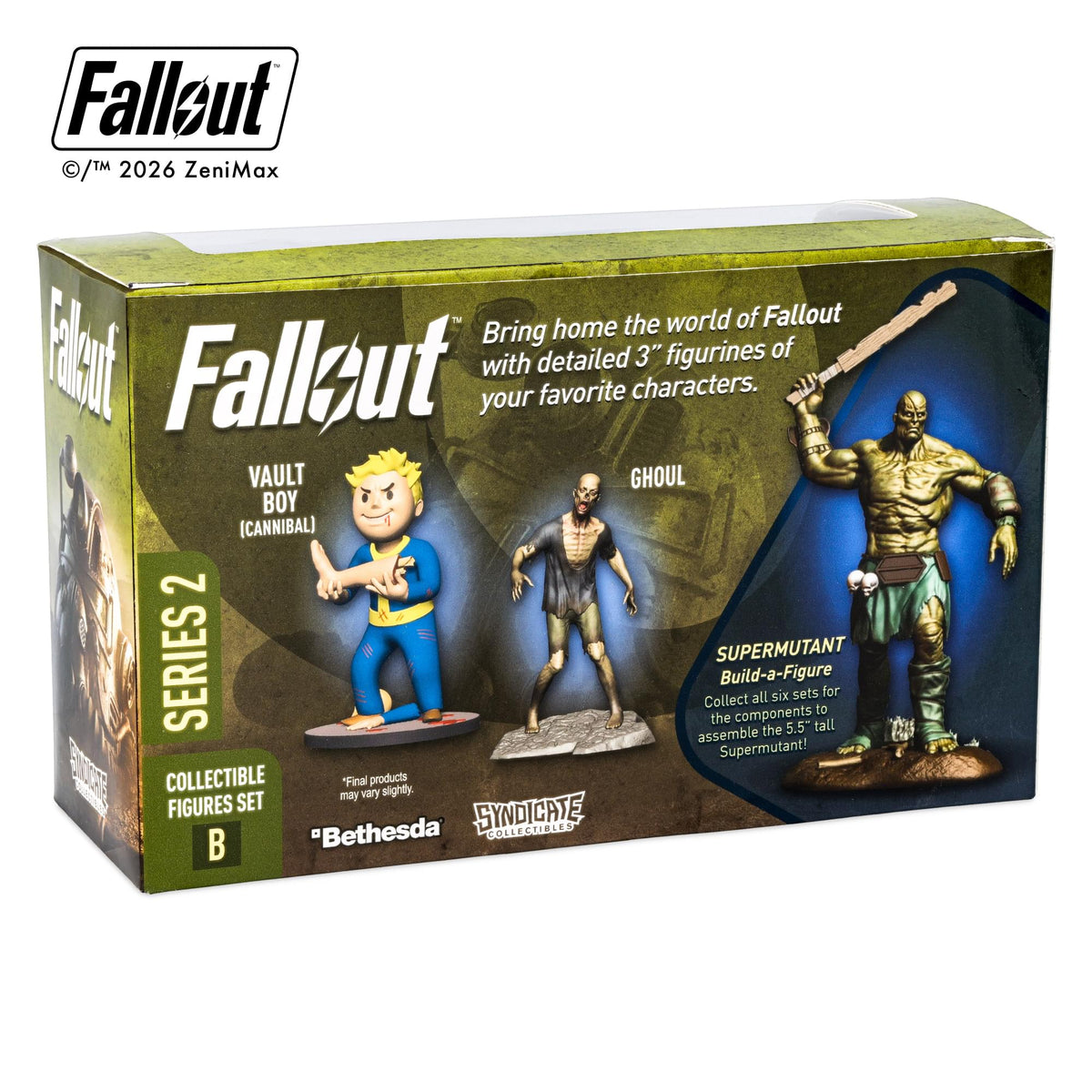 Fallout Series 2 Vault Boy Cannibal and Ghoul Mini Figure Set (Build-A-Figure Super Mutant)