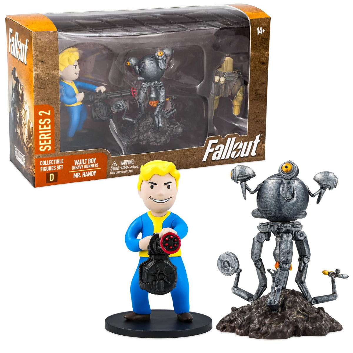 Fallout Series 2 Vault Boy Heavy Gunner and Mr. Handy Mini Figure Set (Build-A-Figure Super Mutant)