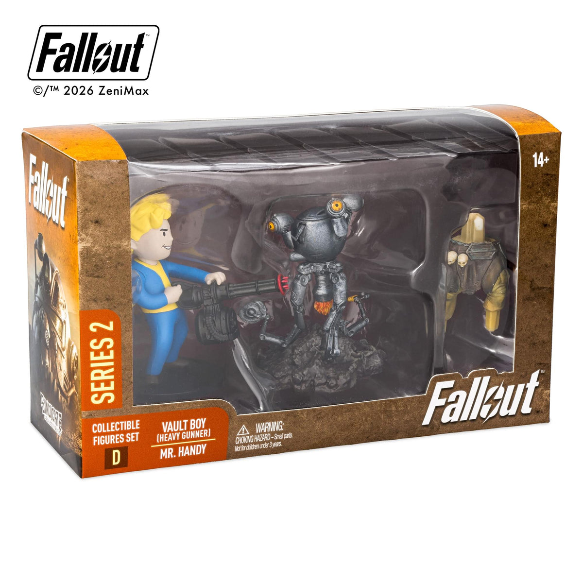 Fallout Series 2 Vault Boy Heavy Gunner and Mr. Handy Mini Figure Set (Build-A-Figure Super Mutant)