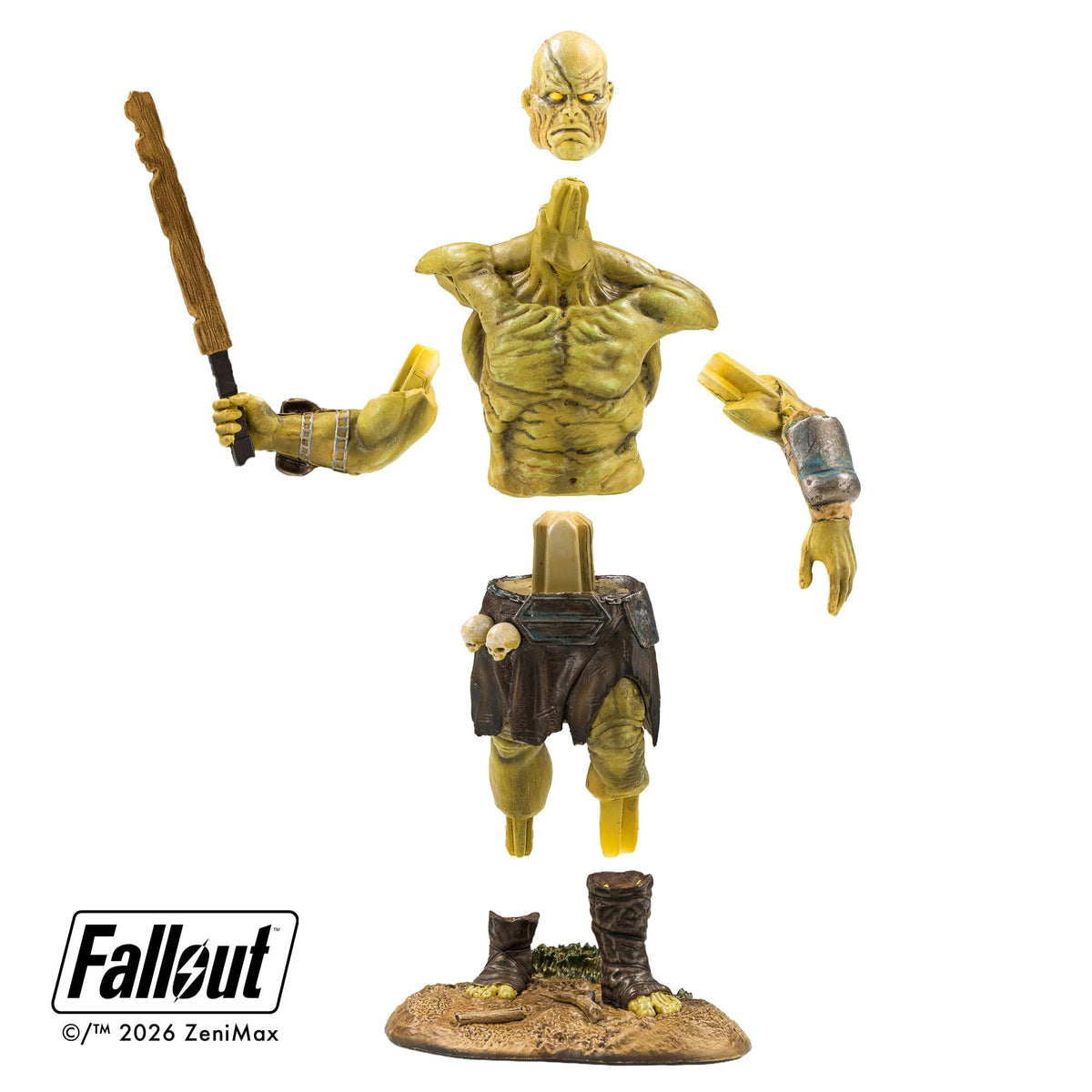 Fallout Series 2 Vault Boy Heavy Gunner and Mr. Handy Mini Figure Set (Build-A-Figure Super Mutant)