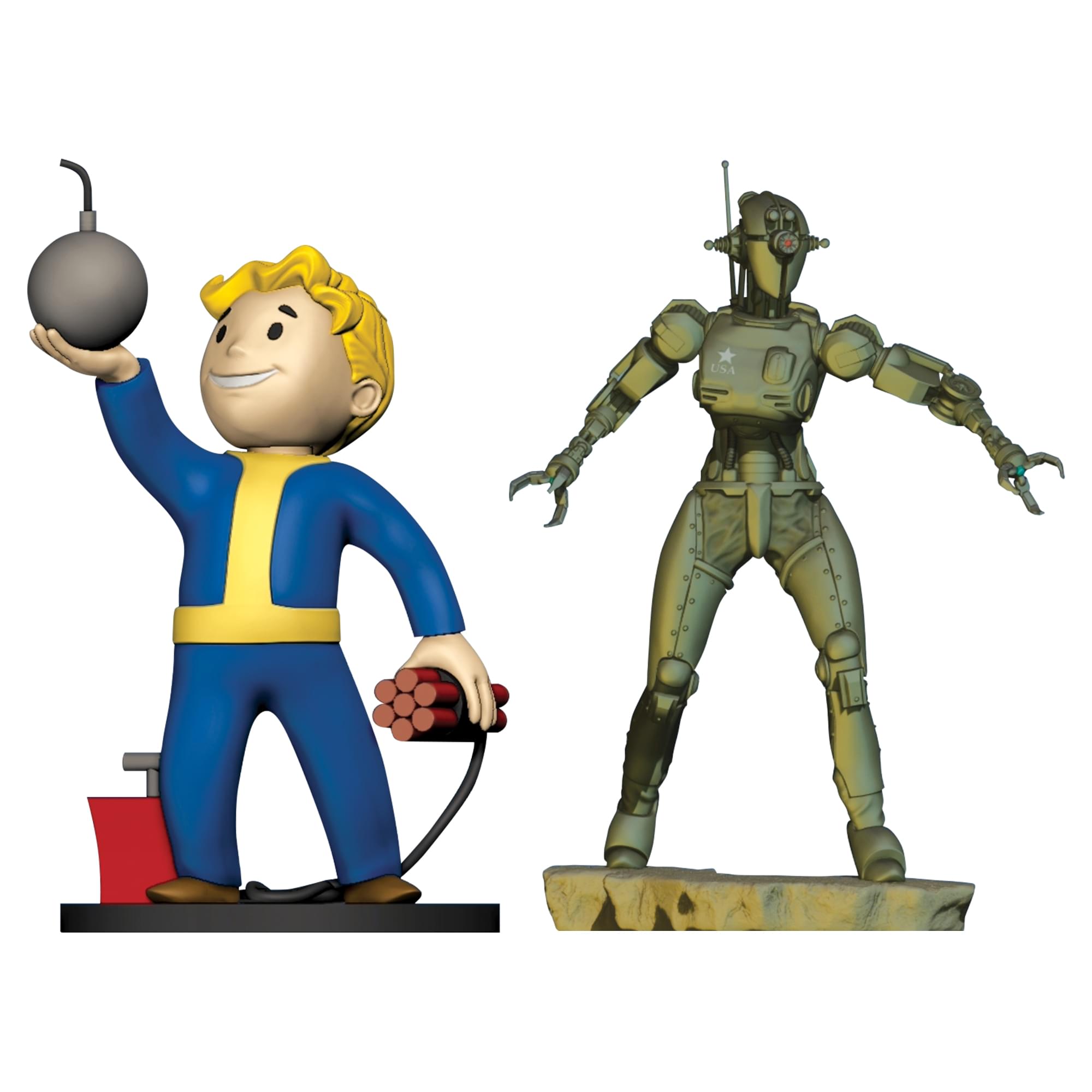 Fallout Series 2 Vault Boy Explosives and Assaultron Mini Figure Set