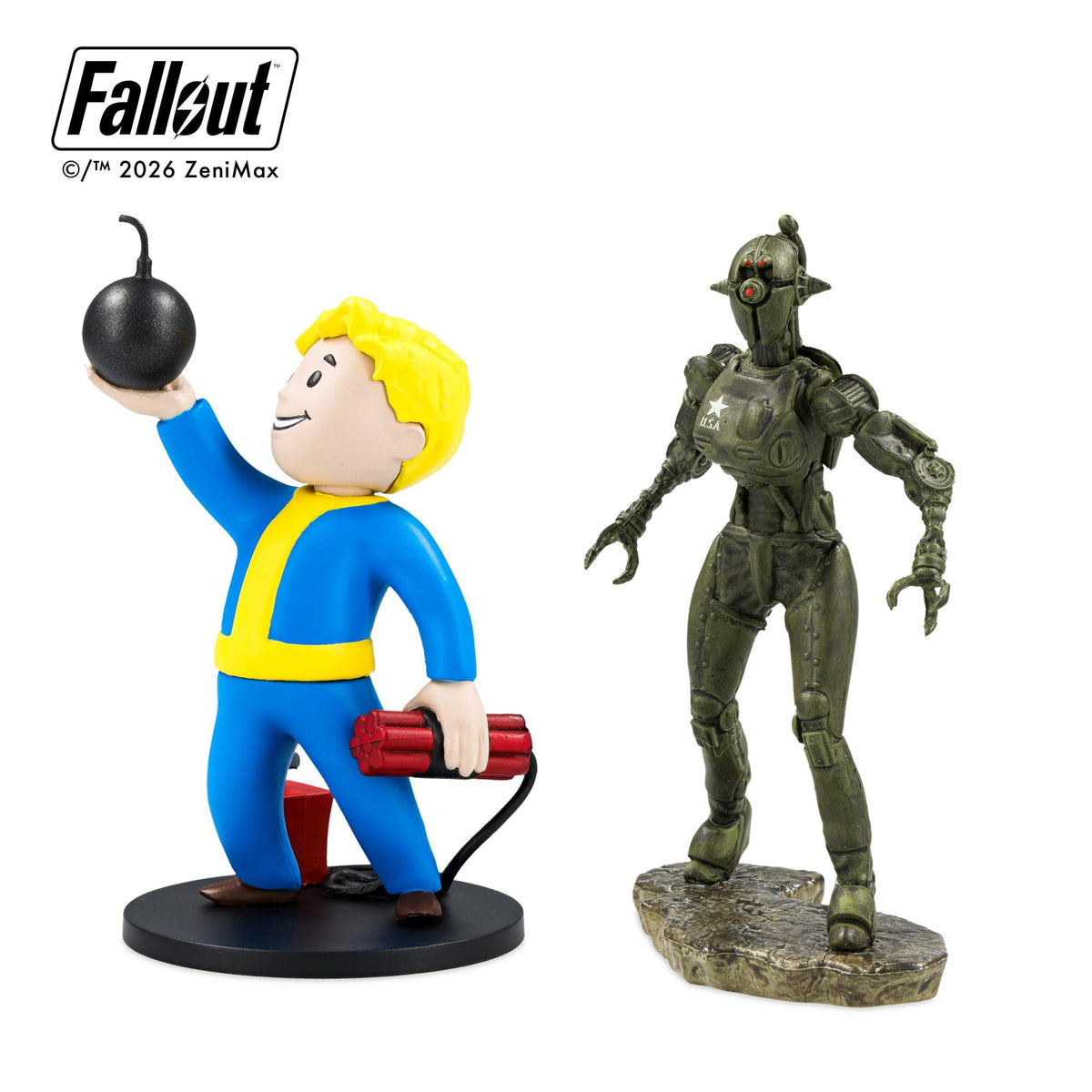 Fallout Series 2 Vault Boy Explosives and Assaultron Mini Figure Set (Build-A-Figure Super Mutant)