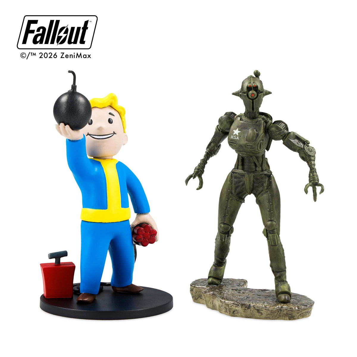 Fallout Series 2 Vault Boy Explosives and Assaultron Mini Figure Set (Build-A-Figure Super Mutant)