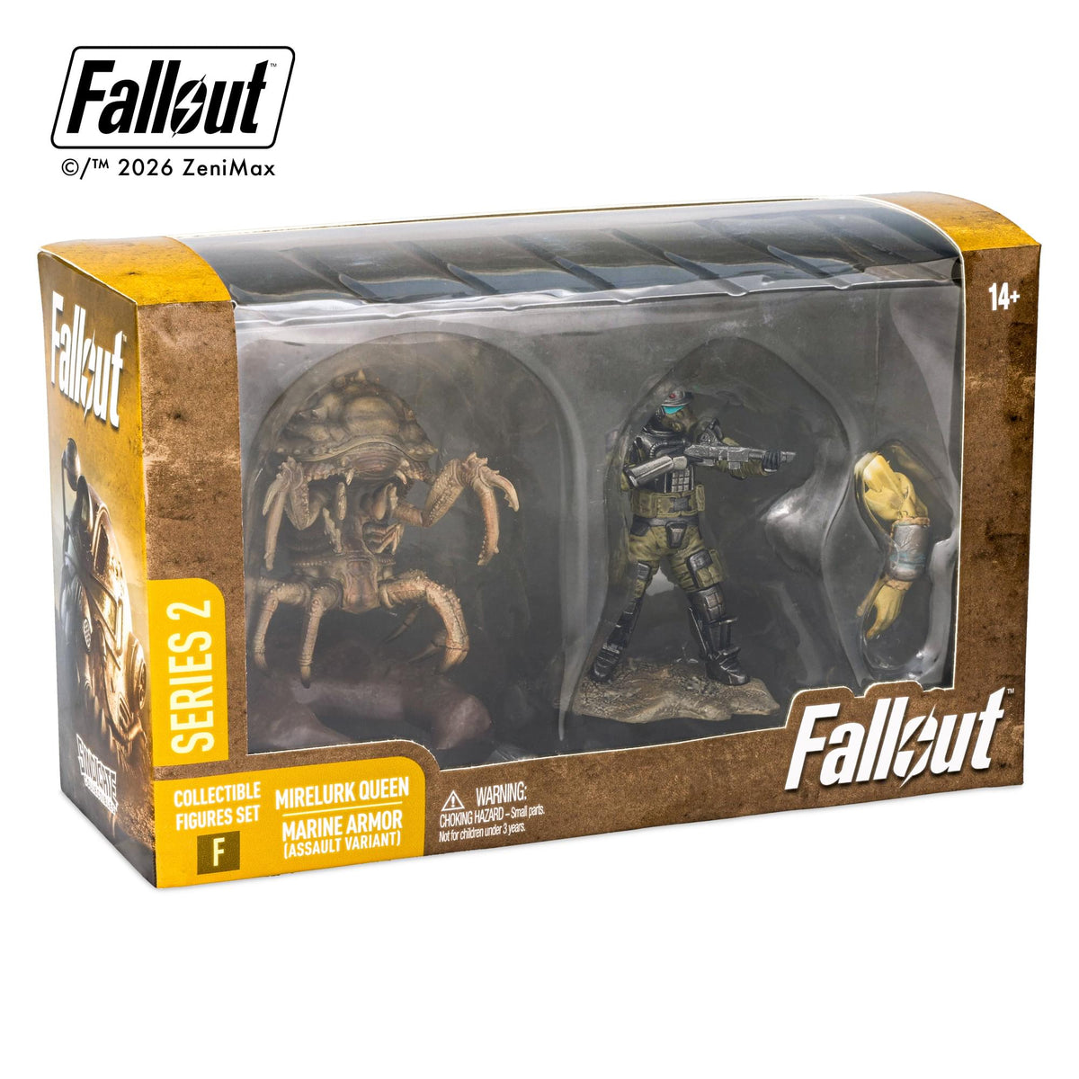 Fallout Series 2 Mirelurk Queen and Marine Armor Mini Figure Set (Build-A-Figure Super Mutant)