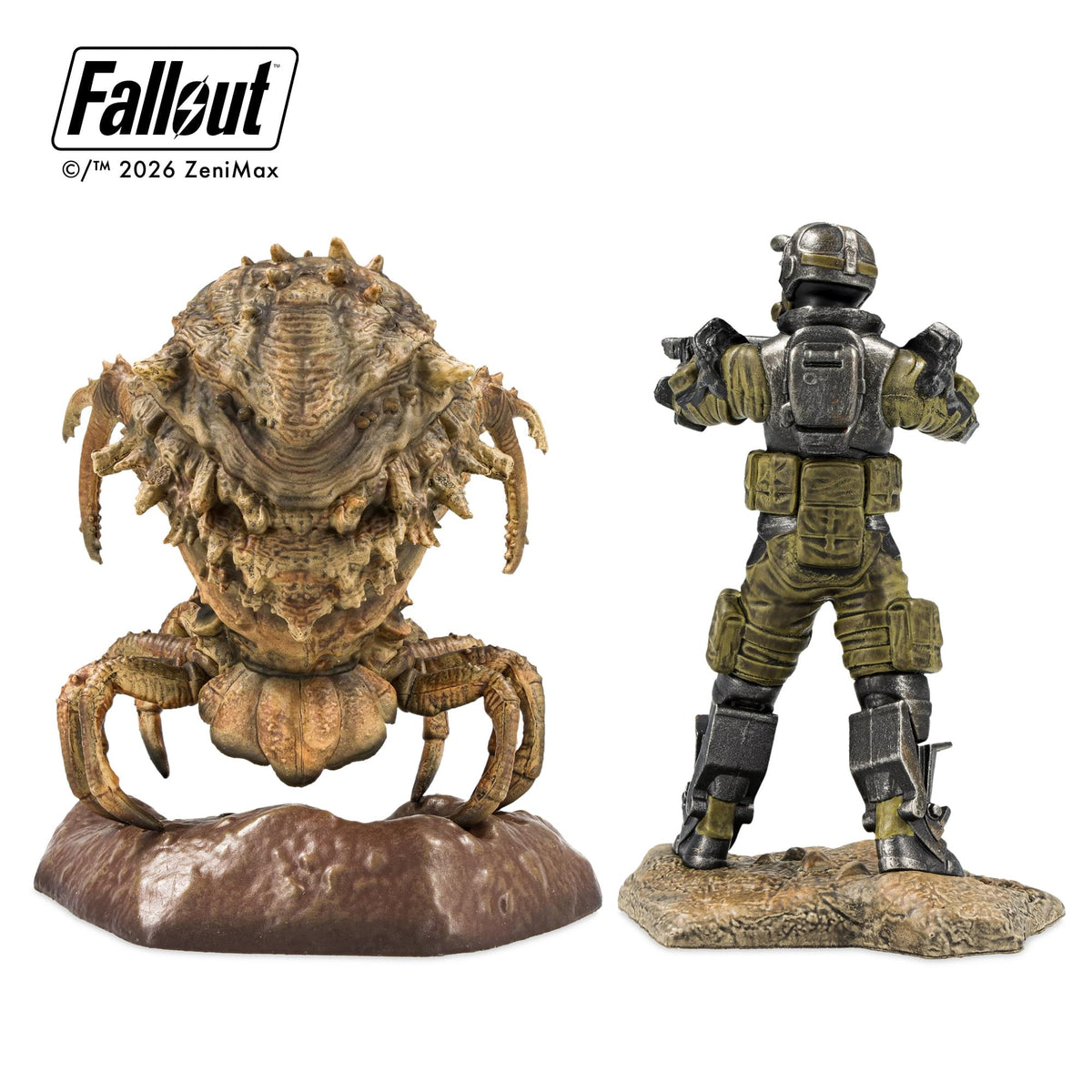 Fallout Series 2 Mirelurk Queen and Marine Armor Mini Figure Set (Build-A-Figure Super Mutant)