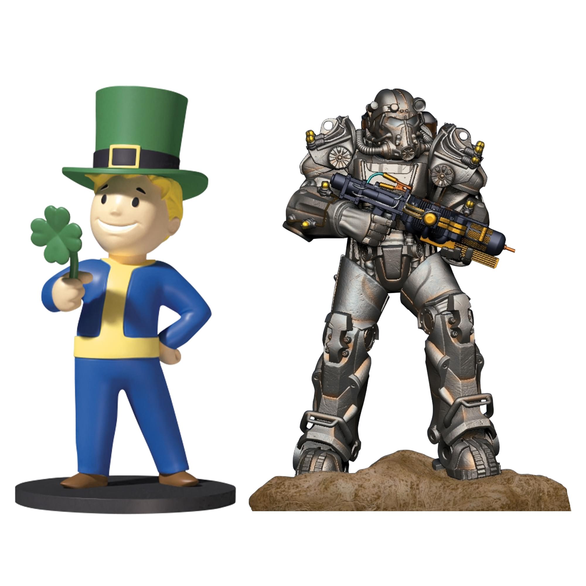 Fallout Series 2 Vault Boy Luck and T-60 Tesla Power Armor Mini Figure Set