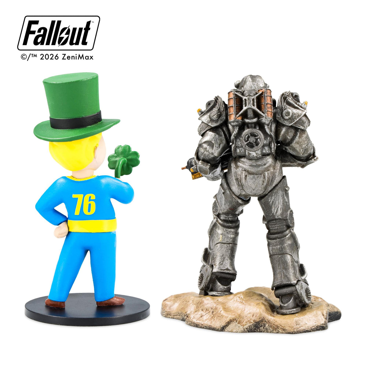 Fallout Series 2 Vault Boy Luck and T-60 Mini Figure Set (Build-A-Figure Super Mutant)