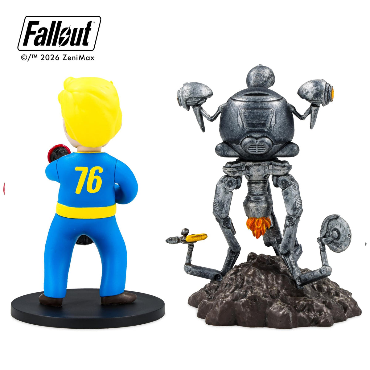 Fallout Series 2 Vault Boy Heavy Gunner and Mr. Handy Mini Figure Set (Build-A-Figure Super Mutant)
