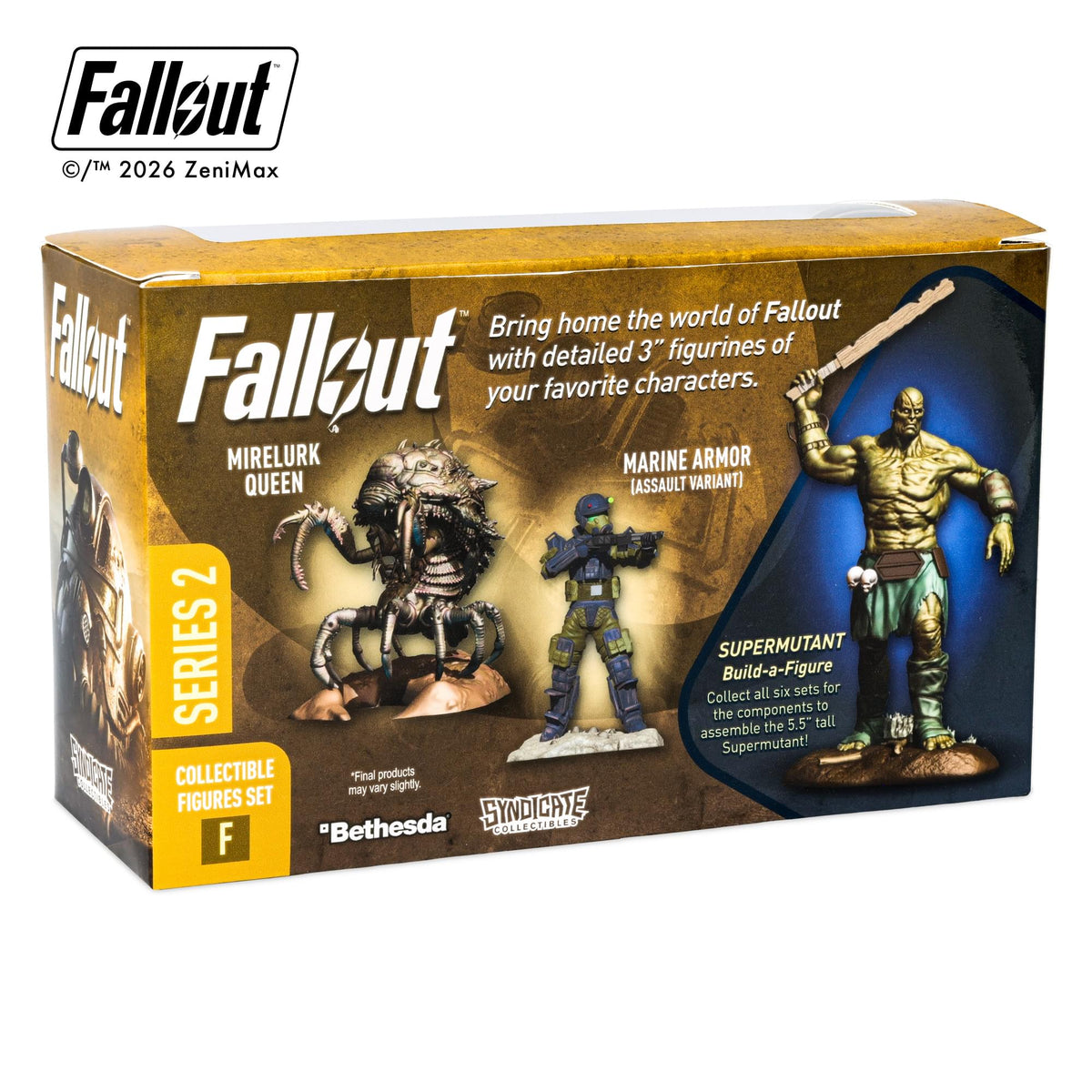 Fallout Series 2 Mirelurk Queen and Marine Armor Mini Figure Set (Build-A-Figure Super Mutant)