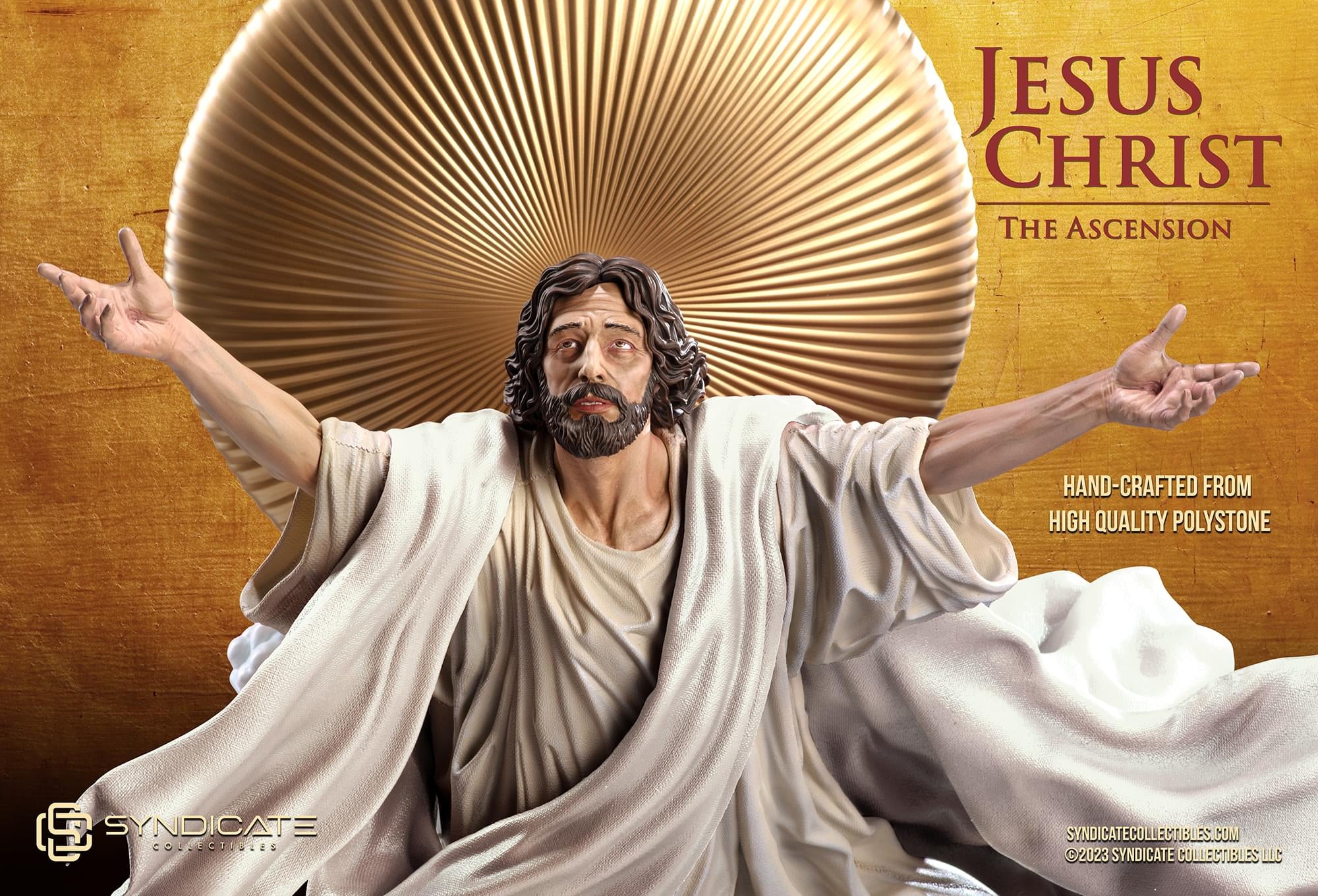 Ascension of Jesus Christ 27-Inch Premium Statue | 1:4 Scale White Robe Edition