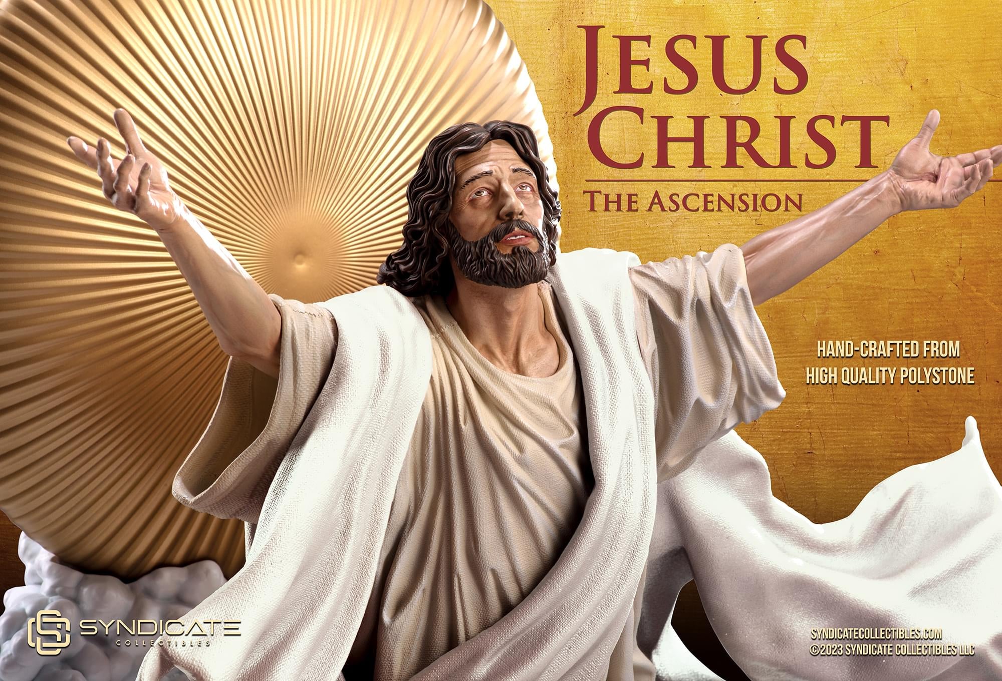 Ascension of Jesus Christ 27-Inch Premium Statue | 1:4 Scale White Robe Edition