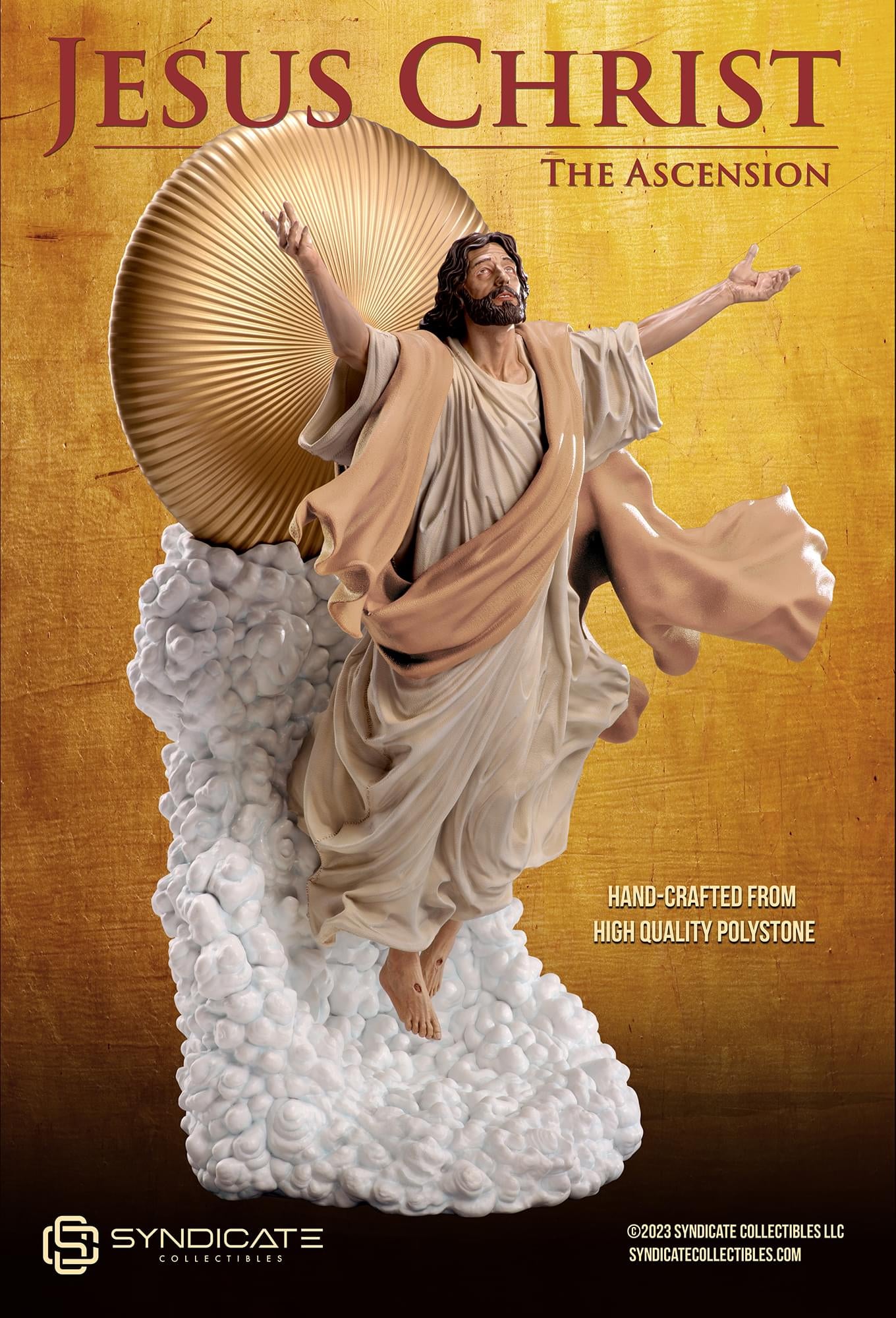 Ascension of Jesus Christ 27-Inch Premium Statue | 1:4 Scale Tan Robe Edition