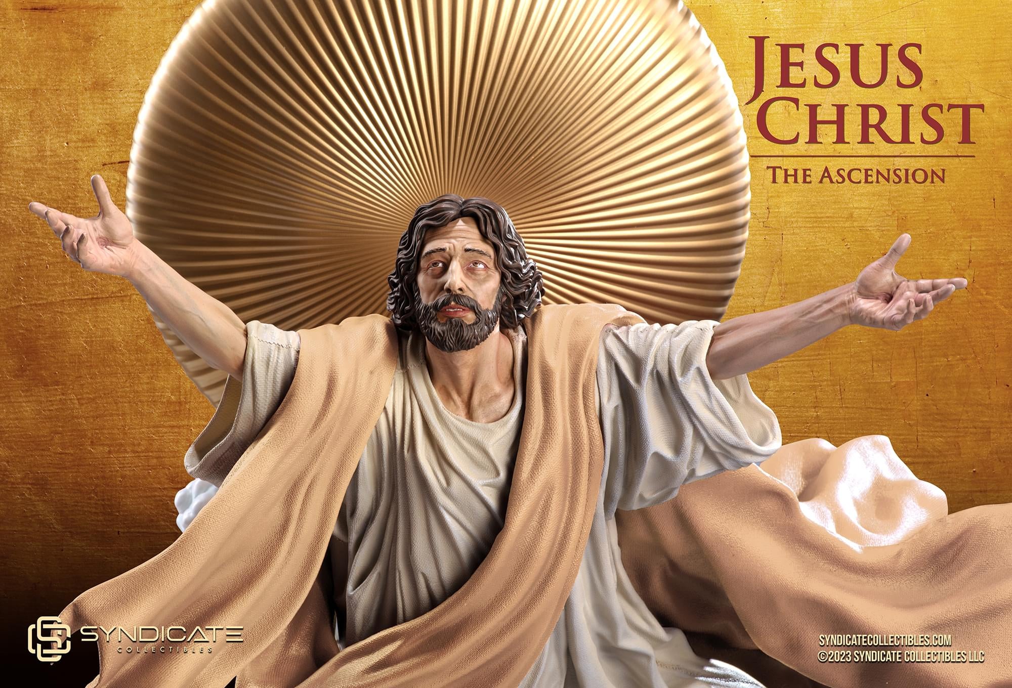 Ascension of Jesus Christ 27-Inch Premium Statue | 1:4 Scale Tan Robe Edition