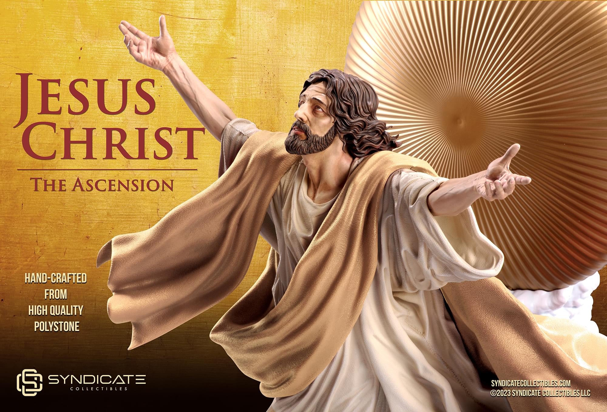 Ascension of Jesus Christ 27-Inch Premium Statue | 1:4 Scale Tan Robe Edition