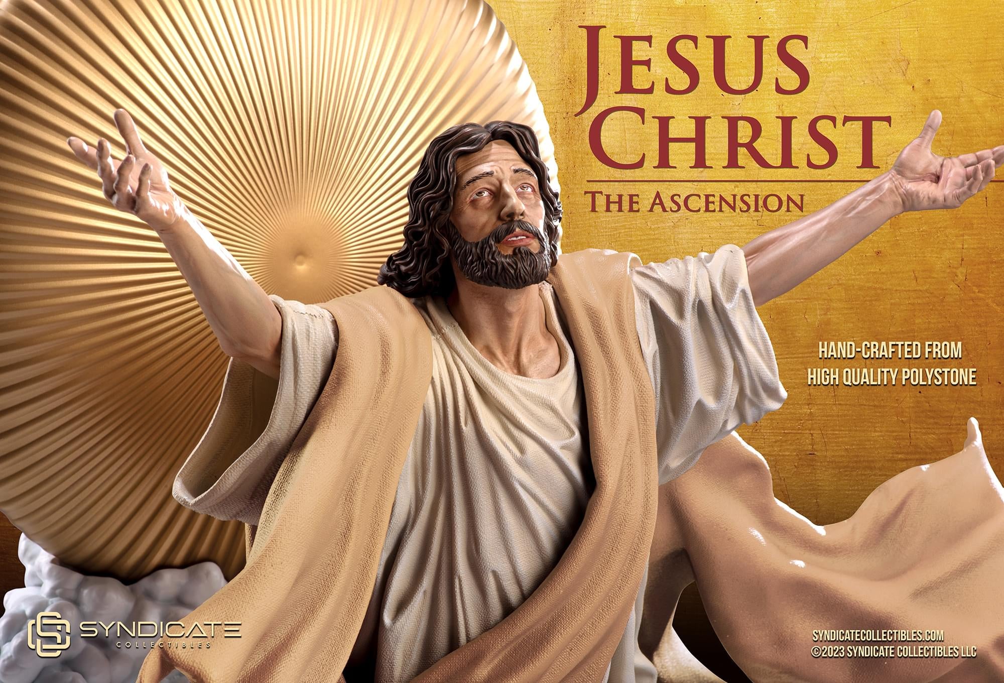 Ascension of Jesus Christ 27-Inch Premium Statue | 1:4 Scale Tan Robe Edition