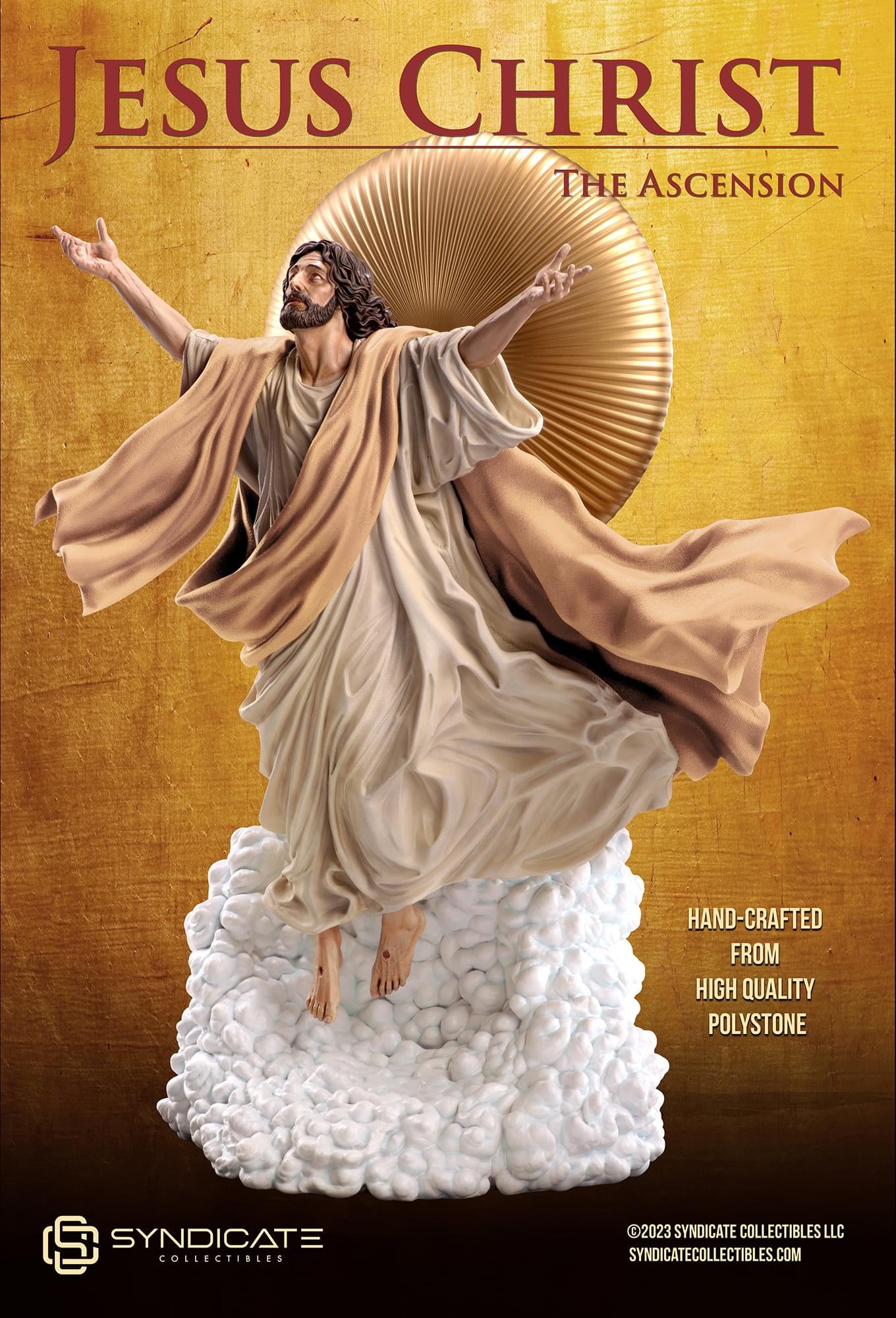 Ascension of Jesus Christ 11-Inch Premium Statue | 1:10 Scale Tan Robe Edition