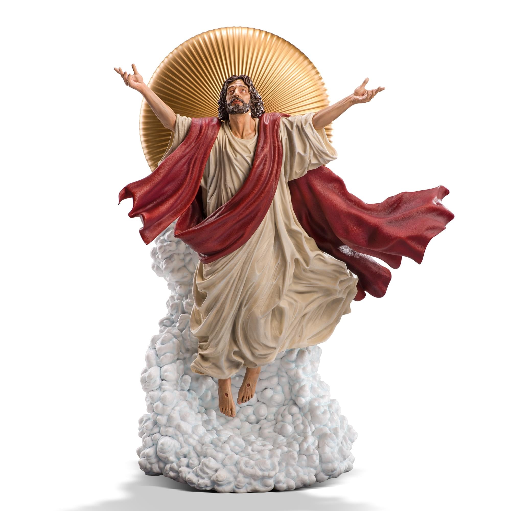 Ascension of Jesus 1:10 Resin Statue | Red Robe | Free Shipping