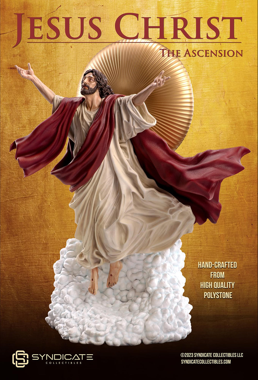 Ascension of Jesus 1:10 Resin Statue | Red Robe | Free Shipping