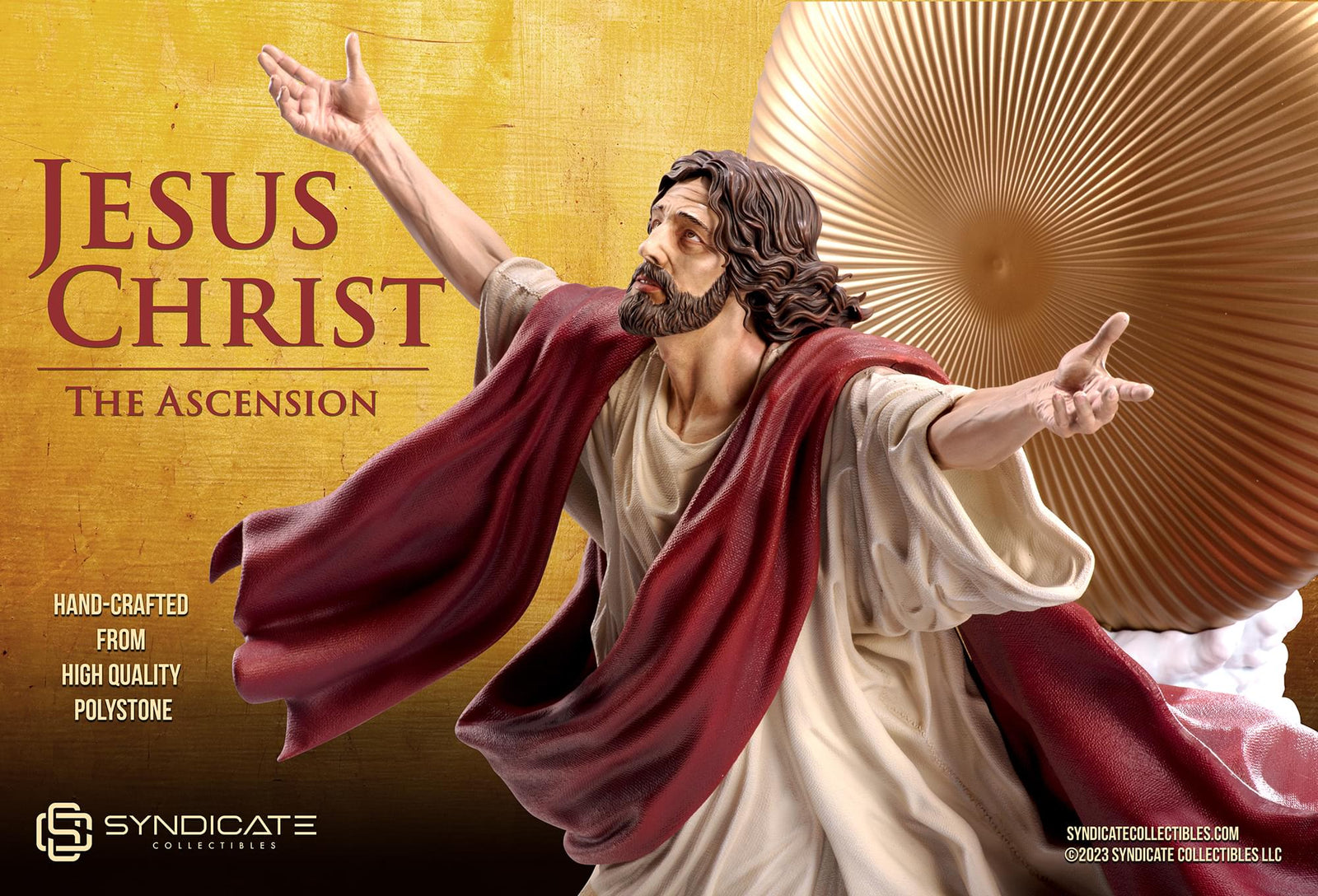 Ascension of Jesus 1:10 Resin Statue | Red Robe | Free Shipping